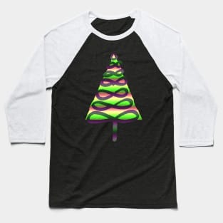 Funky Christmas Tree Baseball T-Shirt